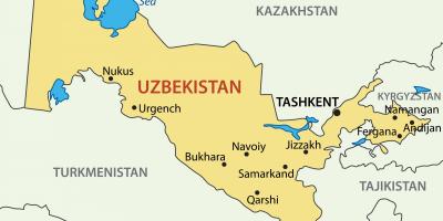 Capital do Uzbequistão mapa
